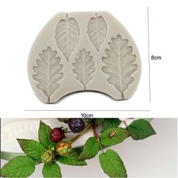 Blackberry Oak Leaf Silicone Mold Fondant Cake Decorating Tools Nuts Berries Cake Chocolate Gumpaste Resin Clay Moulds M2808