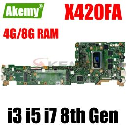 Motherboard X420FA Mainboard For ASUS VivoBook 14 X420 X420F X420FAC F420FA A420FA Laptop Motherboard With I3 I5 I7 CPU 4G/8GB RAM