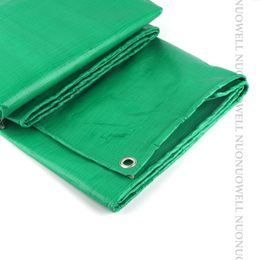 Customise Size 0.32mm Green PE Rainproof Tarpaulin Cover Sunshade Tarp Waterproof Double Side Lightweight Tarp Sliver Layer