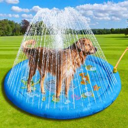 MySudui Pet Sprinkler Pad Play Cooling Mat Swimming Pool Outdoor Inflatable Water Spray Pad Mat Tub For Dog Summer Cool