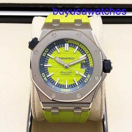 AP Movement Wrist Watch Royal Oak Offshore Series 42mm Calendar Display White Black Green Yellow Disc Automatic Mechanical Precision Steel Fashion Sports Timepiec