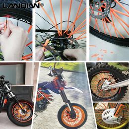 72 Pcs Universal Motorcycle Dirt Bike Enduro Off Road Rim Wheel spoke skins For HONDA 125 SUZUKI 250 YAMAHA 450 KAWASAKI zx6