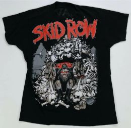 Rare Vtg Skid Row Slave To The Grind 1991 Tour Gorilla Skulls T Shirt 90S Black