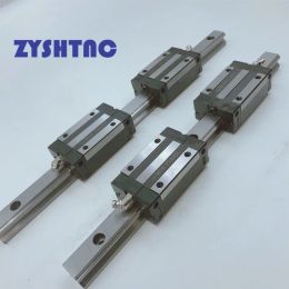2pc HGR20 HGH20 Square Linear Guide Rail ANY LENGTH+4pc Slide Block Carriages HGH20CA/flang HGW20CC CNC Router Engraving