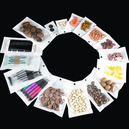 50Pcs Self Sealing Zipper Bag Resealable Packaging Bag Pouches Parts Jewellery Data Cable Storage Bag Pearlescent Film Ziplock Bag