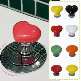 Toilet Seat Covers Heart-shaped Press Tank Button Auxiliary Artifact Bathroom Decoration Simple Furniture Wardrobe Door Handle Tools