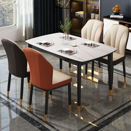 Nordic Luxury Dining Chair 2PC Home Modern Backrest Chair Simple Desk Stool Living Room Hotel Dining Table Chair Stool Furniture