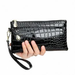 double Lg Women Wallets Alligator Leather Tote Bag Women Double Zipper Wallet Ladies Clutch Bag Design Purse Crocodile Purses O28A#
