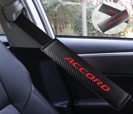 2Pcs PU Leather Car Seat Belt Shoulder Pad for Honda ACCORD Fashion Seatbelt Covers Safety Belt Cover2378299