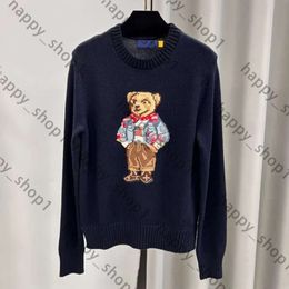 Rl Designer Women Knits Bear Sweater s Polos Pullover Embroidery Fashion Knitted Sweaters Long Sleeve Casual Printed Wool Cotton Soft Unisex Men Hoodie 596