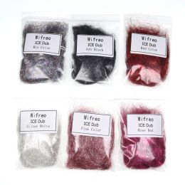 Wifreo Ultra Fine Ice Dubbing Fibre Fly Tying Nymph Scuds Ice Dub Wing Fibre Material for Flash Sparkle Addding 2g/bag