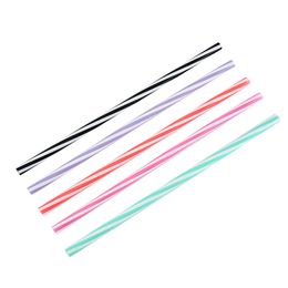 5PC Portable Collapsible Silicone Straw Eco-friendly Drinking Straw Reusable Long Hot Drink Straws Wedding Party Bar Accessories