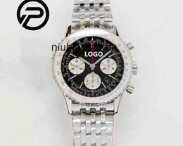 Brand Luxury Diving Watch Factory V2 Upgraded Version 43mm 7750 Movement Aviation Chronograph Designer Waterproof Wristwatches High Quality