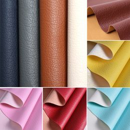 20x120cm Litchi PU Leatherette Faux Leather Fabric Synthetic For Sewing Bow Bag Brooches Sofa Car DIY Hademade Material Sheets