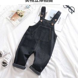 DIIMUU Baby Children Boys Clothing Girls Toddler Overalls Denim Pants Jumper Infant Kids Jumpsuits Trousers Dungarees Playsuits