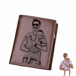 new Custom Wallets Men High Quality PU Leather Engraved Name Wallets Men Short Purse Persality Wallet Luxury Fathers Day Gift n16O#