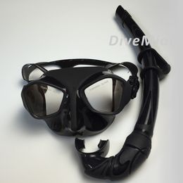 Underwater mask for diving scuba Black mask tempreted glass Snorkelling mask snorkel set with box swimming freediving SCUBA set