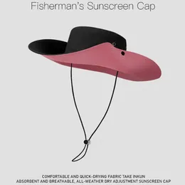 Wide Brim Hats Foldable Outdoor Sports Hat Waterproof Sun With Uv Protection Breathable Cap For Summer Men