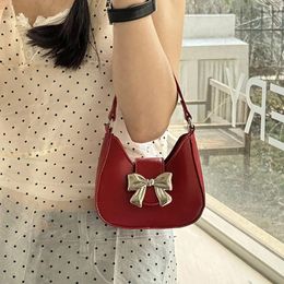 Totes Mini Bow Handbags For Women 2024 Summer Sweet Girls Lipstick Chain Bags Temperament Versatile Single Crossbody