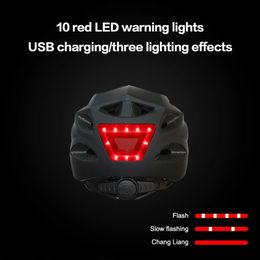 LED Lamp Cycling Bicycle Helmet Smart Men Women Adult Bike LED Light Cap w/ Headlight Taillight for Scooter motorcycle Cycling