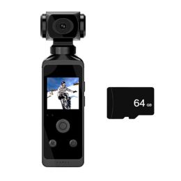 Cameras 4K Pocket Action Camera HD LCD Screen 270° Rotatable Wifi Mini Sports Camera with Waterproof Case for Travel32G/64G