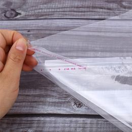 100/pcs multi-size OPP self-adhesive bag for wedding birthday gift jewelry packaging, re-sealable transparent small plastic bag