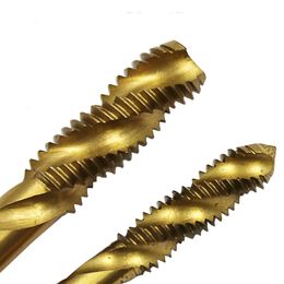 HSS Steel Screw Tap Titanium Coated Spiral Metric Thread Tap M3 M4 M5 M6 M8 Machine Plug Tap Threading Tool Tap Drill Bit Tools