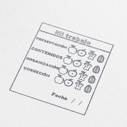 1984 Spanish Teacher Stamp Mi trabajo for School assessment Improvement 55MM