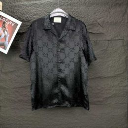 designer haftowa Koszula Mężczyźni swobodny guzika koszula letnia koszula formalne koszule biznesowe swobodne koszule męskie z krótkim rękawem
