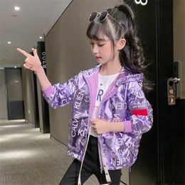 Girls Baby's Kids Coat Jacket Outwear 2022 Purple Spring Autumn Overcoat Top Outdoor School Party Teenagers Plus Size Children's