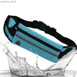 Sportväskor Sportmidjeväska för kvinnor med Running Belt Waterproof Fanny Bag Plånbok för män med löpande telefonhållare Fitness Y240410