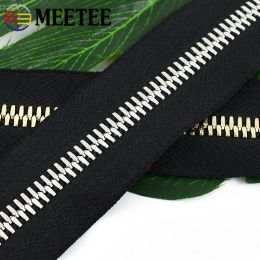 8# 70/80/90/100cm Metal Zipper Double Slider Open End Auto Lock Zippers for Bag Jacket Clothes DIY Sewing Material Accessories