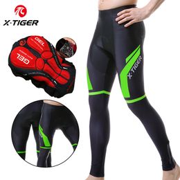X-Tiger Flour Green Cycling Trousers Cycling Pants With 5D Gel Pad Riding Bike Pants Cycling Pants 100% Lycra Bicycle Trousers