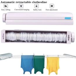 Clothesline Automatically Retractable Wall-mounted Drying Rack Bathroom Balcony Drying Rack Household Clothesline