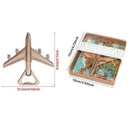 Pack of 12 Aeroplane Bottle Opener Gift Box Air Plane Travel Beer Bottle Opener Party Favour Wedding Birthday Decorations