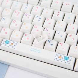 Accessories English Korean PBT Keycap XDA Neon Personalised Key Caps Set Dye Sublimation for Gaming Mechanical Keyboard MX Switch Accessorie