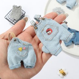 Cute Miniature Jeans Daily Casual Wear Blouse Shirt Vest Bottom Handmade Doll Pants For 1/12 Doll Clothes Accessories