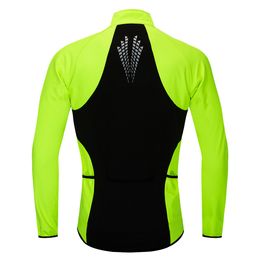 WOSAWE Winter Warm Up Thermal Fleece Cycling Jacket Bicycle MTB Road Bike Clothing Windproof Waterproof Long Sleeve Jersey