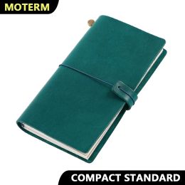 Set Moterm Compact Series Standard Size Traveller Notebook Full Grain Vegetable Tanned Leather Organiser Diary Sketchbook Planner