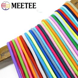 Meetee 5/10/20M 5mm Thickened Colour Elastic Rope Rubber Band Round Cord Spring Bands DIY Head Ropes Belt Sewing Accessories