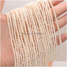 Charm Bracelets Fine 100% Natural Freshwater Pearl Flat Shape Beads For Jewelry Making Diy Bracelet Necklace Earrings Accessories Size Dh6Mu