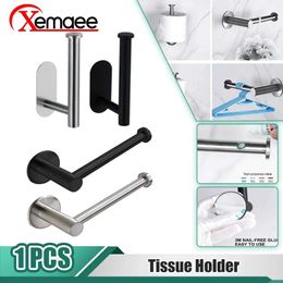 Toilet Paper Holders Toilet Paper Holder Wall Mounted Towel Holder for Kitchen Stainless Steel Cabinet Paper Roll Storage Hanger Bathroom Accessories 240410