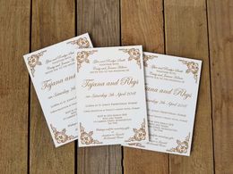 Wooden wedding invitations, engraved eco wood invites vinatge design, elegant style, elegant classical