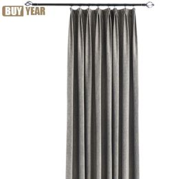 French Luxury Bronzing Velvet Curtains for Living Dining room Bedroom Modern Minimalist Blackout Jacquard Curtain Customization
