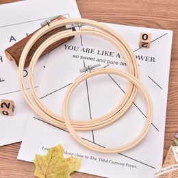 13-34CM Wooden Handy Cross Stitch Machine Embroidery Hoop Ring Bamboo Frame Embroidery Hoop Round Needlecraft Sewing Tools