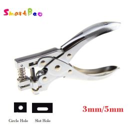 Photography Circle and Slot Hole Punchers for Handicrafts, Durable Metal Paper Puncher for Id Card Badge Pvc Photo Tag