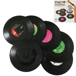 Vinyl Record Table Creative Mats Drink Coaster Placemats Coffee Mug Cup Coasters 2 4 6 PCS Heat-resistant Nonslip Pads