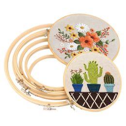 10pcs/set Frame Bamboo Sewing Tools Round Loop Hoop Rings DIY Cross Stitch Needle Craft 10-36cm Wooden Embroidery Hoops art Deco