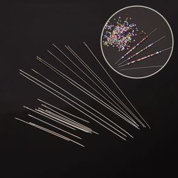 10pcs Bead Needle 40mm 100mm Ultra Fine Big Eye Bent Bead Light Needle DIY String Jewelry Making Tool