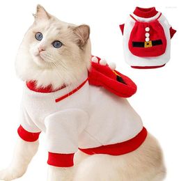 Dog Apparel Christmas Clothes Plush Sweater Outfit For Puppy Cat Soft Pet Santa Costume